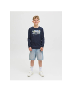 T-shirt à manches courtes jjgeplas bleu marine garçon - Jack & Jones