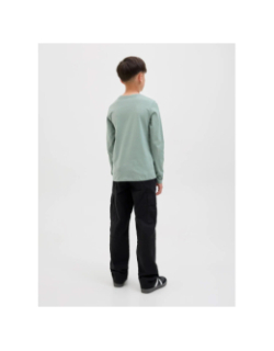 T-shirt à manches longues jjgeplas vert garçon - Jack & Jones