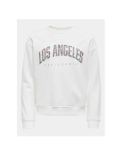 Sweat à col rond brillant kogruna los angeles blanc fille - Only