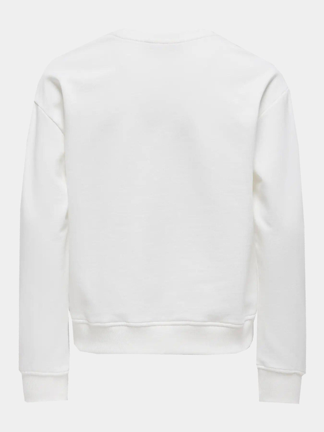 Sweat à col rond brillant kogruna los angeles blanc fille - Only