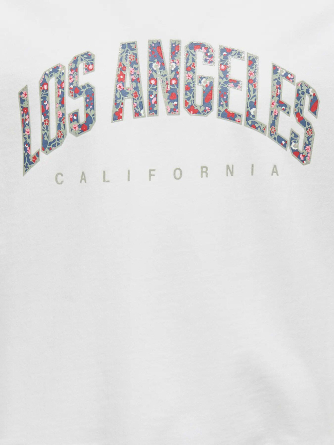 Sweat à col rond brillant kogruna los angeles blanc fille - Only
