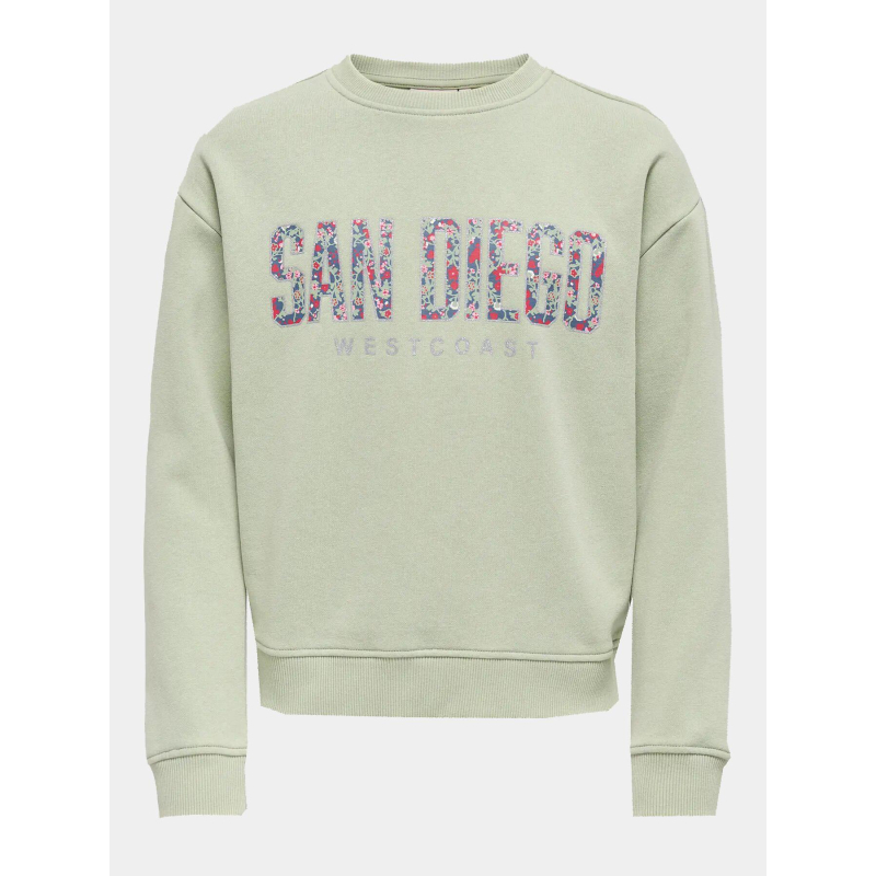 Sweat à col rond brillant kogruna san diego kaki fille - Only