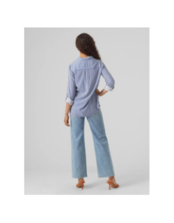 Chemise rayée bumpy bleu blanc femme - Vero Moda