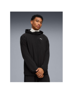 Veste de survêtement zippée à capuche flex stretch noir homme - Puma