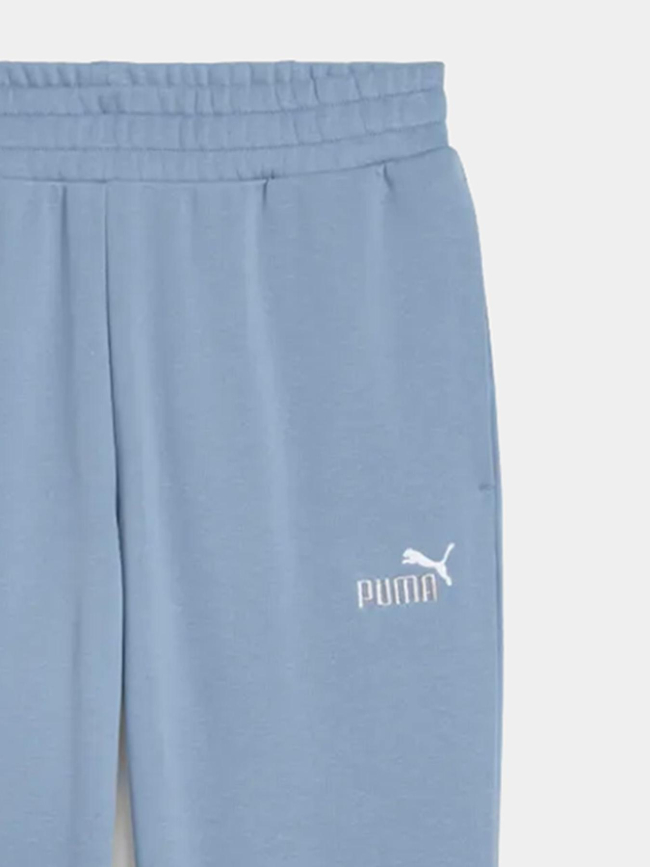 Pantalon jogging ess 2 color small logo bleu fille - Puma