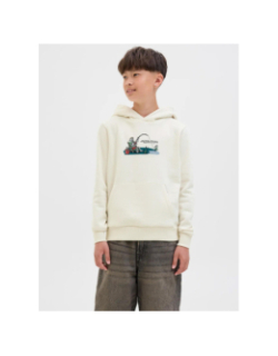 Sweat à capuche jorskull nature beige garçon - Jack & Jones