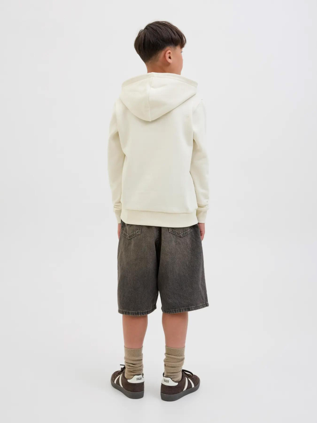 Sweat à capuche jorskull nature beige garçon - Jack & Jones