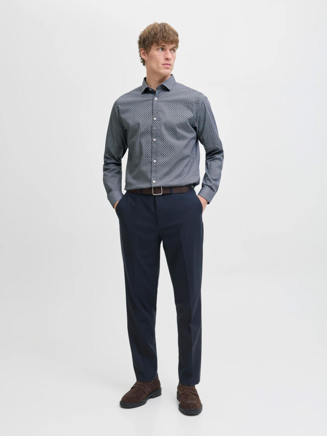 Chemise stretch à motifs imprimés bleu homme - Jack & Jones