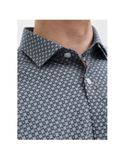 Chemise stretch à motifs imprimés bleu homme - Jack & Jones