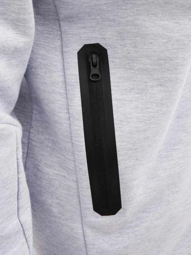 Sweat à capuche zippé jcofusion gris homme - Jack & Jones