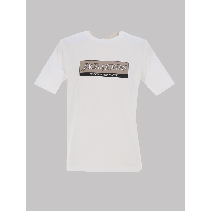T-shirt jorinwood block blanc homme - Jack & Jones