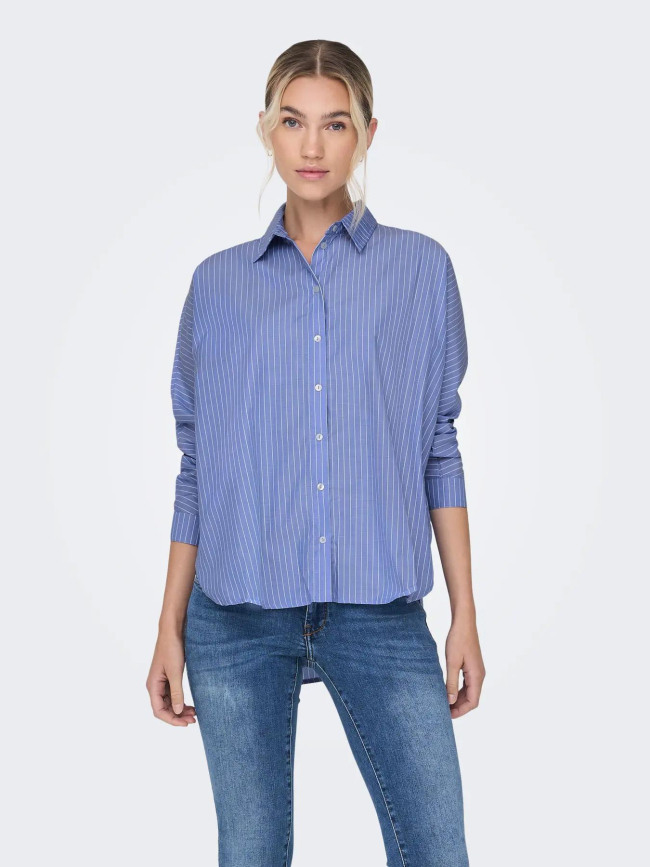 Chemise rayée new grace bleu femme - Only