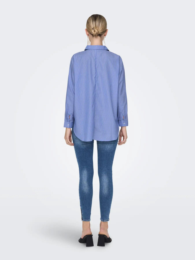 Chemise rayée new grace bleu femme - Only
