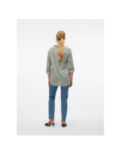 Chemise rayée bumpy vert olive femme - Vero Moda