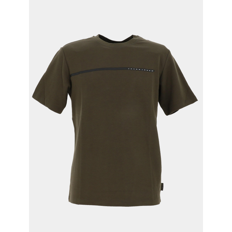 T-shirt à manches courtes jcofusion full branding kaki homme - Jack & Jones