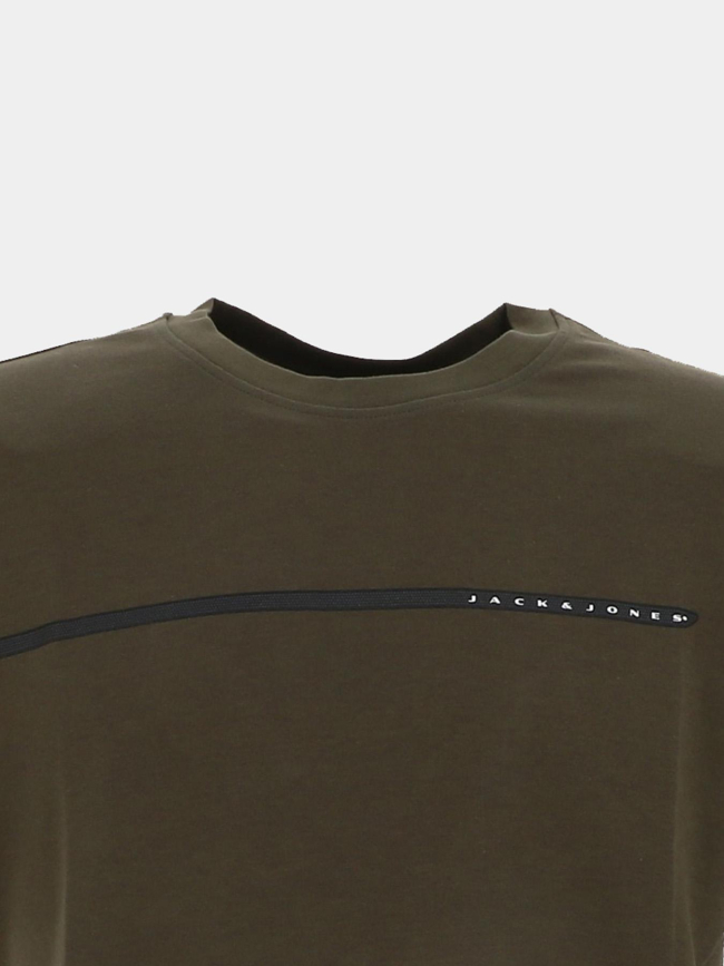 T-shirt à manches courtes jcofusion full branding kaki homme - Jack & Jones