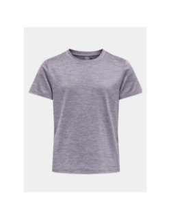 T-shirt de sport core life violet fille - Only Play