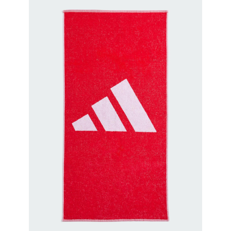 Petite serviette de bain logo 3 bandes rouge - Adidas
