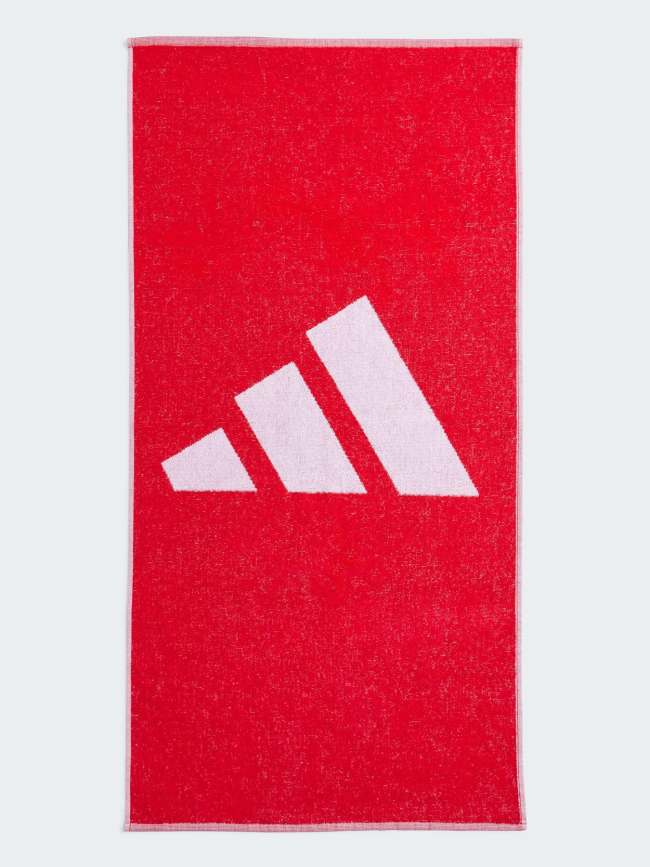 Petite serviette de bain logo 3 bandes rouge - Adidas