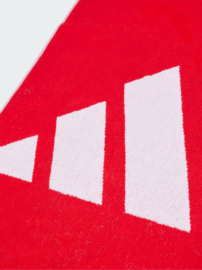Petite serviette de bain logo 3 bandes rouge - Adidas