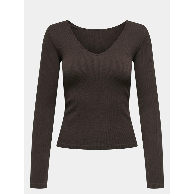 Top côtelé jaia life marron femme - Only Play