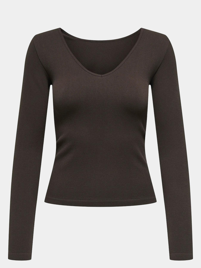 Top côtelé jaia life marron femme - Only Play