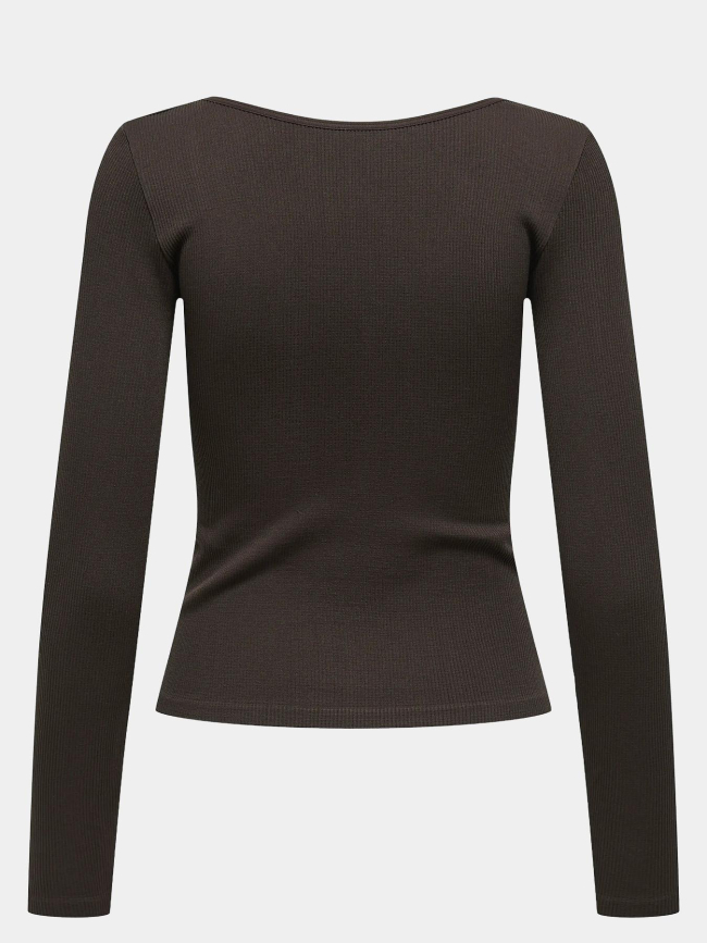 Top côtelé jaia life marron femme - Only Play