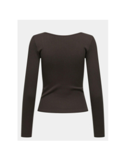 Top côtelé jaia life marron femme - Only Play