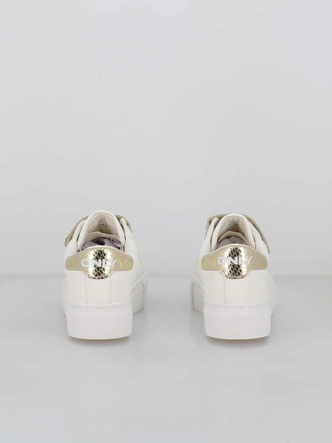 Baskets à scratch donna blanc doré femme - Only