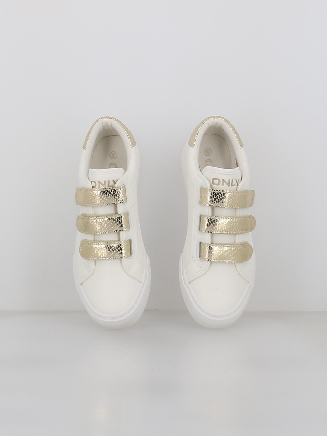 Baskets à scratch donna blanc doré femme - Only