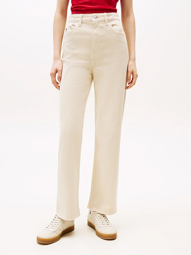 Jean slim droit taille haute layla beige femme - Tommy Hilfiger