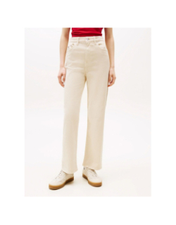 Jean slim droit taille haute layla beige femme - Tommy Hilfiger