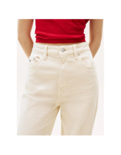 Jean slim droit taille haute layla beige femme - Tommy Hilfiger