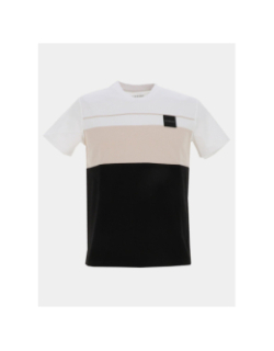 T-shirt à manches courtes badge relief noir homme - Chabrand