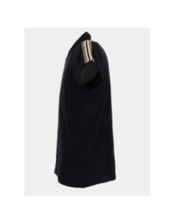 Polo texturé stretch gaslight bleu marine homme - Benson & Cherry