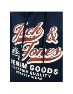 Sweat à capuche jjelogo bleu nuit homme - Jack & Jones