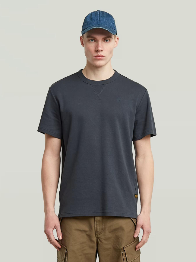 T-shirt uni nifous bleu homme - G Star