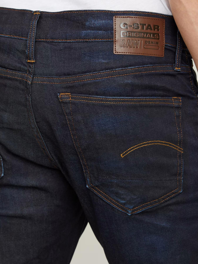 Jean 3301 regular tappered bleu marine homme - G Star