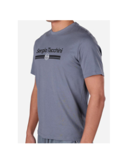 T-shirt à manches courtes marchio gris homme - Sergio Tacchini