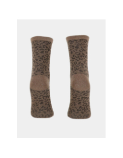 Chaussettes pailletées léopard sebby marron femme - Pieces