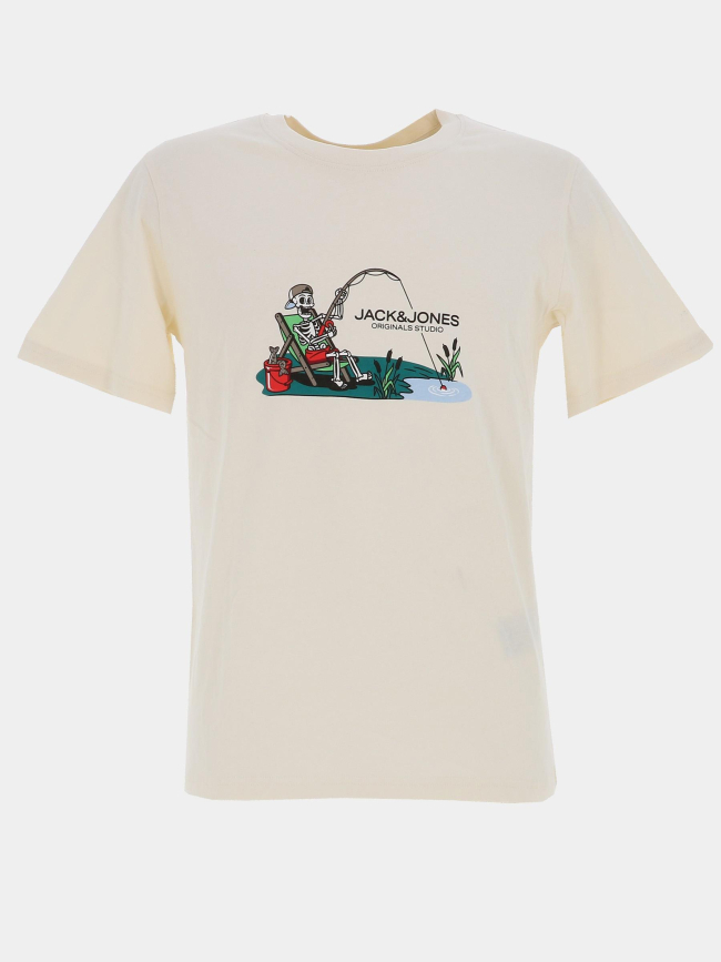 T-shirt à manches courtes jorskull nature beige homme - Jack & Jones