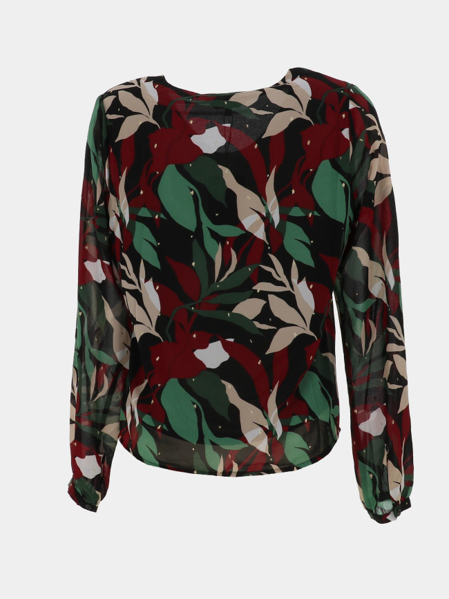 Chemisier imprimé gabri noir vert rouge femme - Only