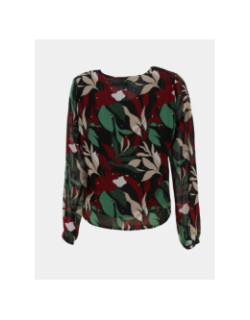 Chemisier imprimé gabri noir vert rouge femme - Only