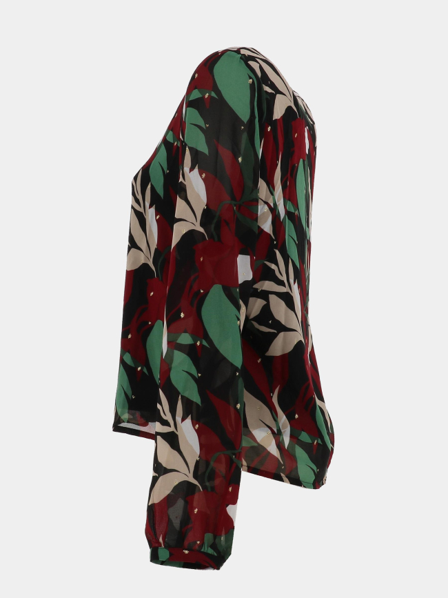 Chemisier imprimé gabri noir vert rouge femme - Only
