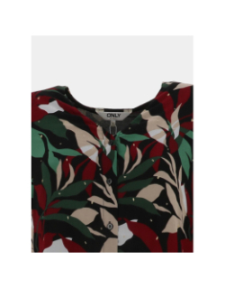 Chemisier imprimé gabri noir vert rouge femme - Only