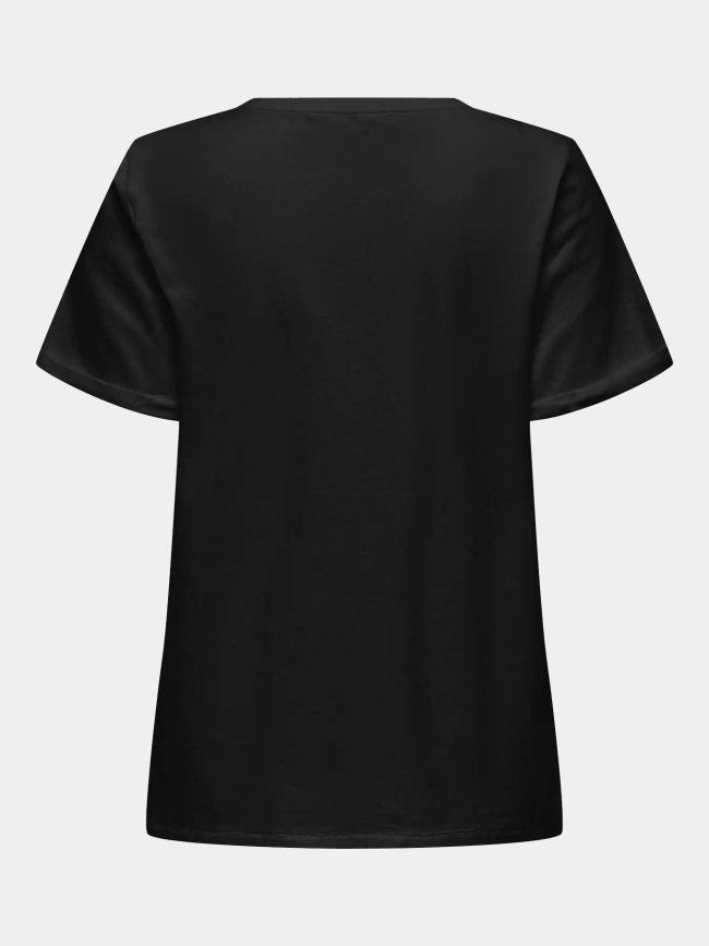 T-shirt à message amour line noir femme - Only