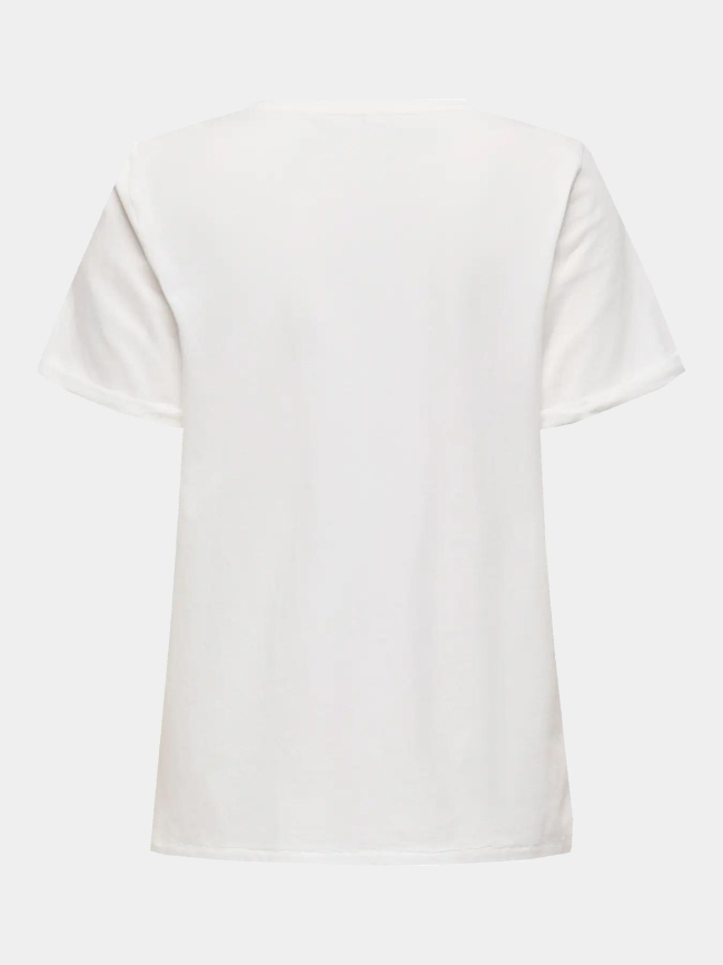 T-shirt à message amour line blanc femme - Only