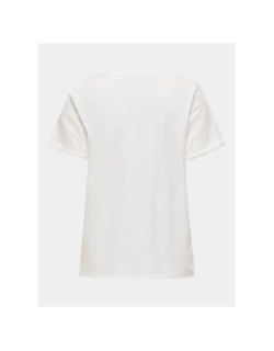 T-shirt à message amour line blanc femme - Only