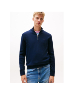 Pull col zippé slim light bleu marine homme - Tommy Jeans