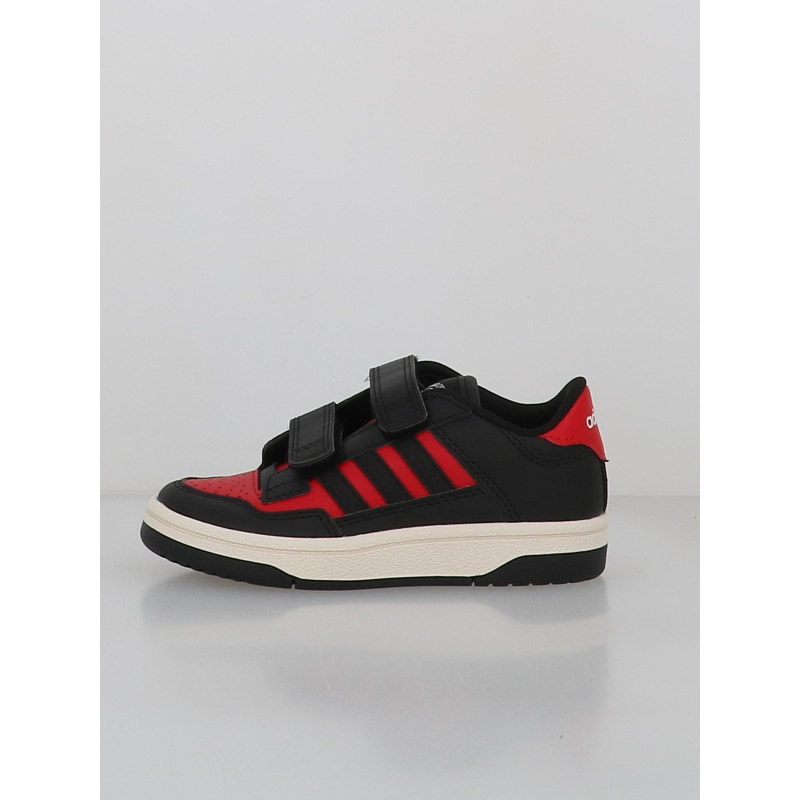 Baskets rapid court cf c rouge et noir enfant - Adidas